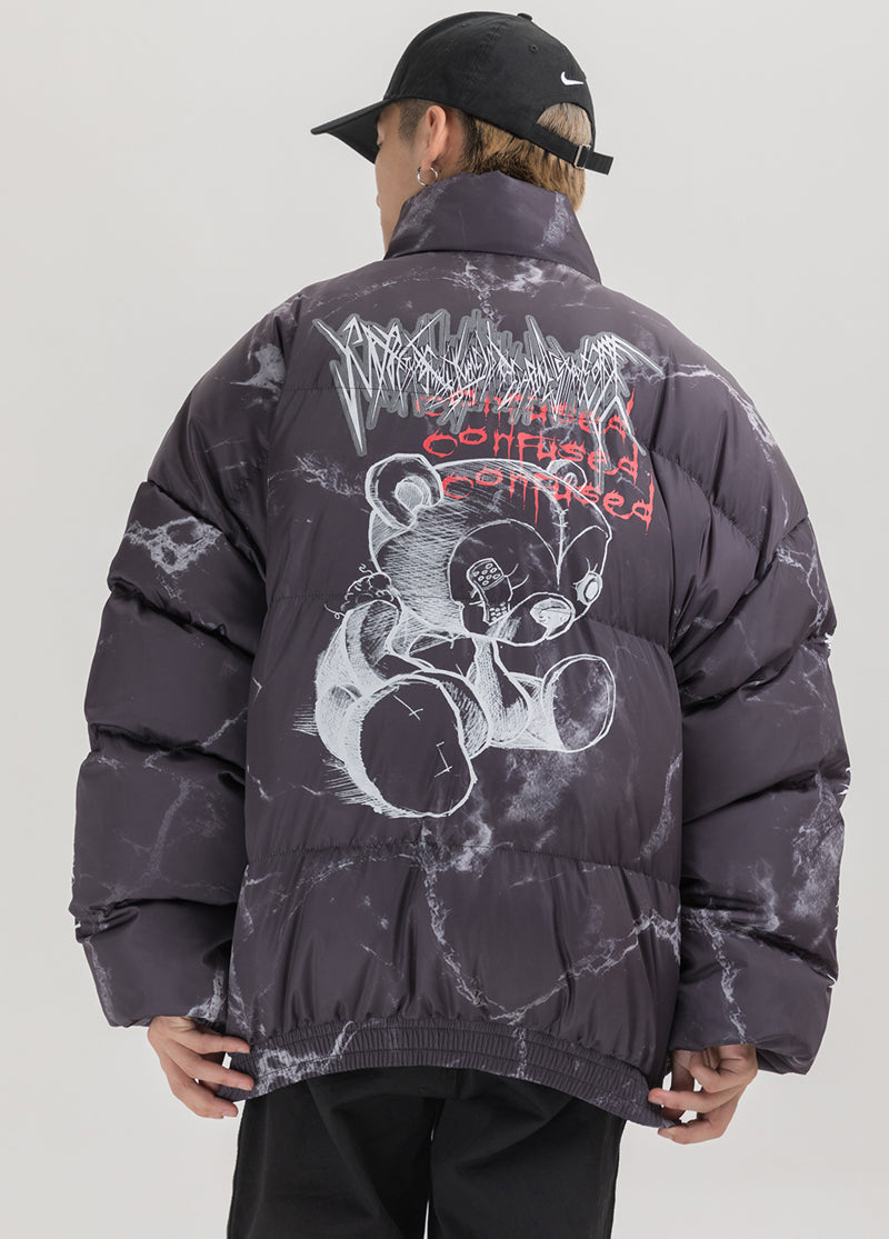 Bear Print Winter Jacket