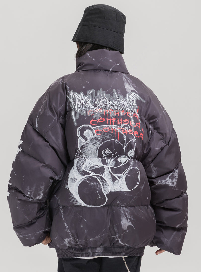 Bear Print Winter Jacket