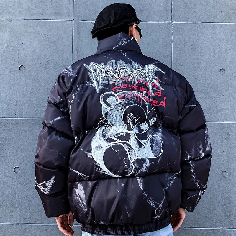 Bear Print Winter Jacket