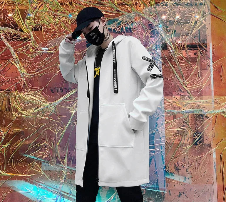 Men's Printed Trench Hoodie