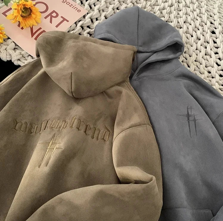 Men's Suede Hoodie