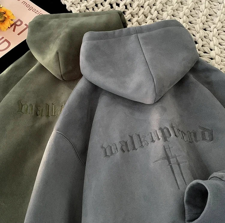 Men's Suede Hoodie