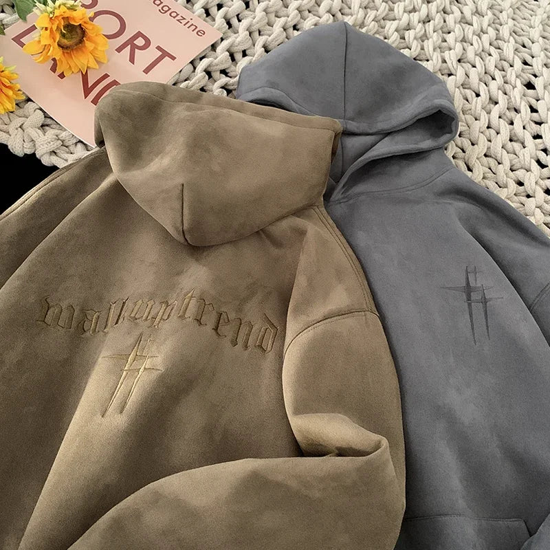 Men's Suede Hoodie