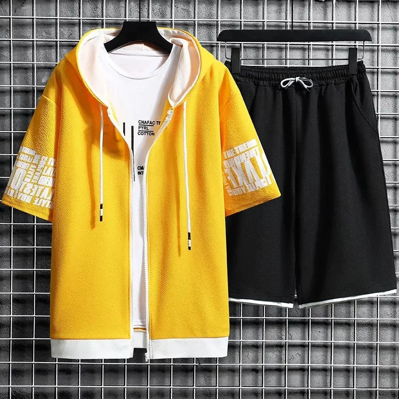 Men's 2-Piece Hoodie Tracksuit Set Casual Jogging