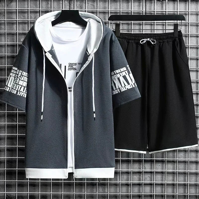 Men's 2-Piece Hoodie Tracksuit Set Casual Jogging