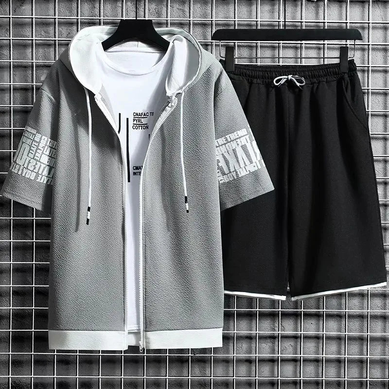 Men's 2-Piece Hoodie Tracksuit Set Casual Jogging