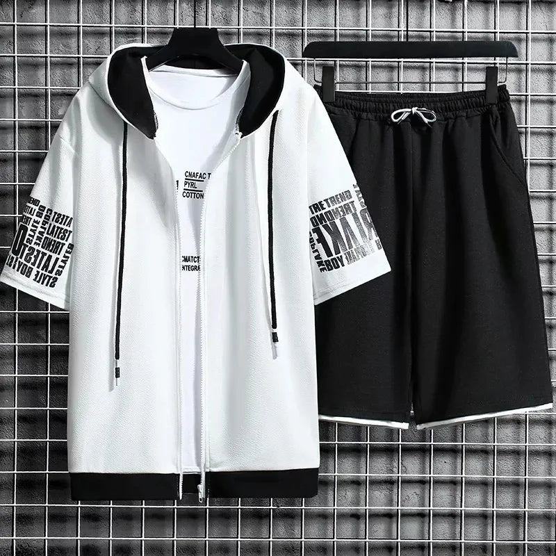 Men's 2-Piece Hoodie Tracksuit Set Casual Jogging