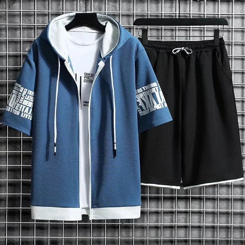 Men's 2-Piece Hoodie Tracksuit Set Casual Jogging