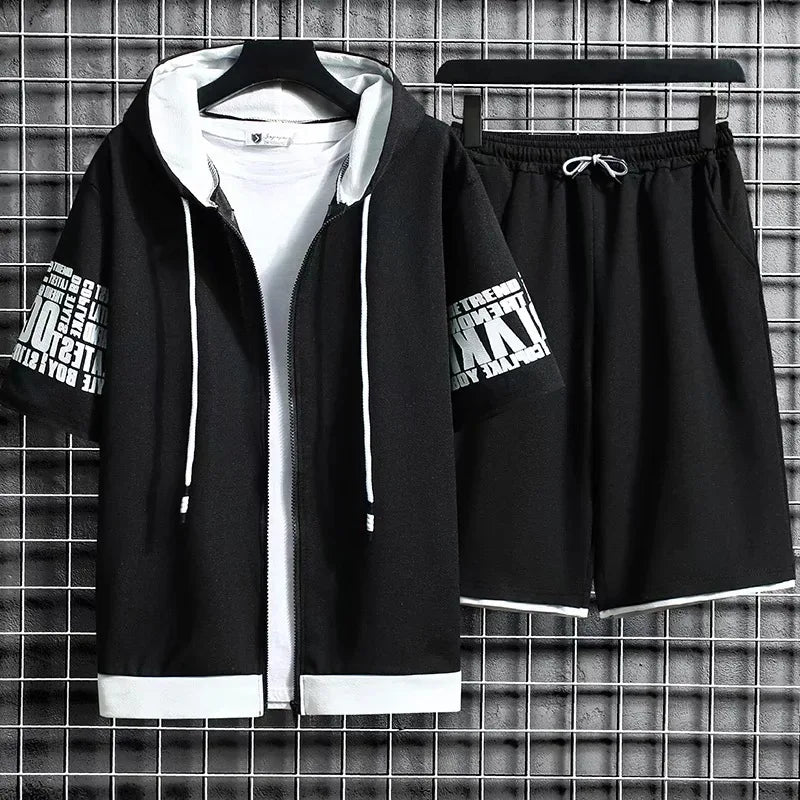 Men's 2-Piece Hoodie Tracksuit Set Casual Jogging